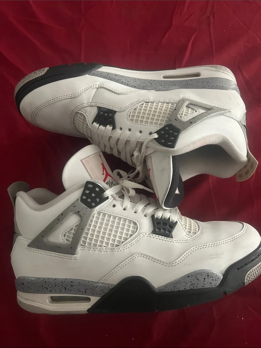 Jordan Men's White and Gray Retro Basketball Sneakers